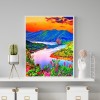 Diamond Painting Kits Purple Mountain and River Full Round Drill Handicraft