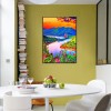 Diamond Painting Kits Purple Mountain and River Full Round Drill Handicraft
