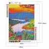 Diamond Painting Kits Purple Mountain and River Full Round Drill Handicraft