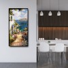 5D Diamond DIY Room Wall Picture Full Round Drill Beach Resort Kit Painting