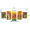 5pcs/set Fantasy Waterfall- Full Round Diamond Painting - 95x45cm