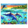 Dolphins - Partial Round Diamond - 40x50cm