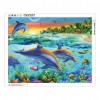 Dolphins - Partial Round Diamond - 40x50cm