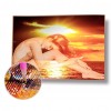 Art Girl with Sunrise - Full Round Diamond - 40x50cm