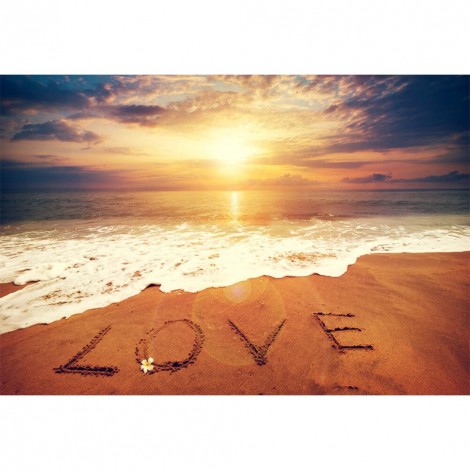 DIY Beach LOVE Full Drill Diamond Painting Home Decor 5D Mosaic Picture