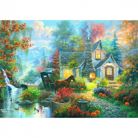 Cottage Horse - Full Round Diamond - 40x30cm