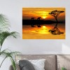 Dusk And Elephant - Full Round Diamond - 40*30cm