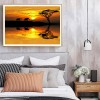 Dusk And Elephant - Full Round Diamond - 40*30cm