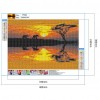 Dusk And Elephant - Full Round Diamond - 40*30cm
