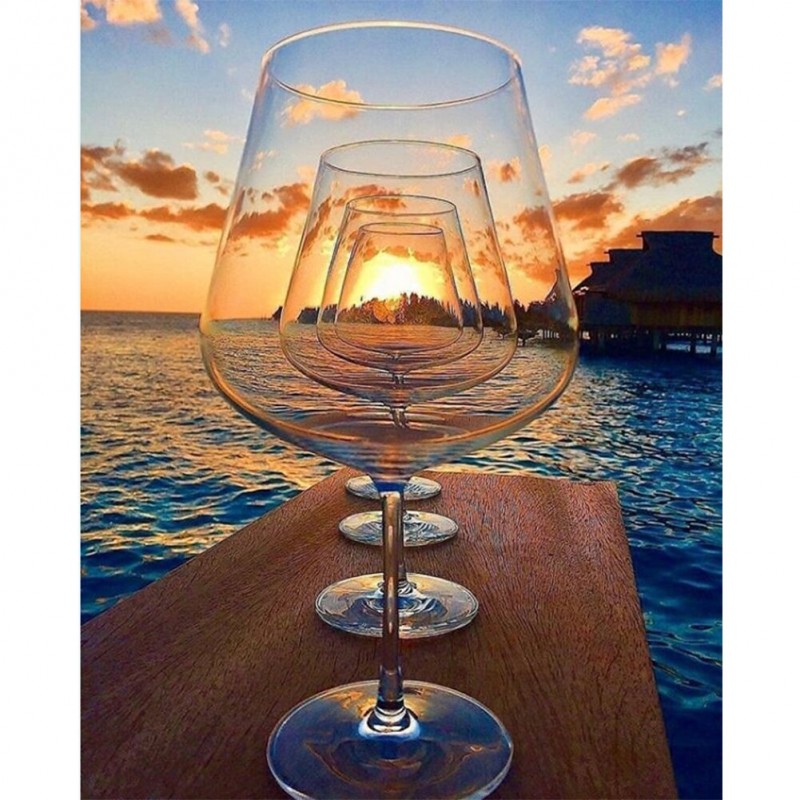 Sunset Wine Glasses ...