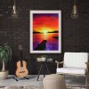 DIY Full Round Diamond Painting Sundowners Picture Rhinestone Wall Mosaic