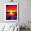 DIY Full Round Diamond Painting Sundowners Picture Rhinestone Wall Mosaic