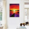 DIY Full Round Diamond Painting Sundowners Picture Rhinestone Wall Mosaic