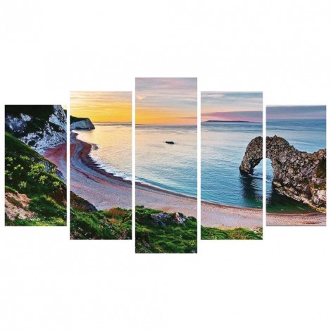 5pcs Coastal - Full Round Diamond - 95x45cm