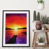 DIY Full Round Diamond Painting Sundowners Picture Rhinestone Wall Mosaic