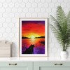 DIY Full Round Diamond Painting Sundowners Picture Rhinestone Wall Mosaic