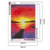 DIY Full Round Diamond Painting Sundowners Picture Rhinestone Wall Mosaic