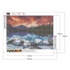 Diamond Painting Full Round Drill DIY Clear Lake Rhinestone Picture Poster