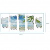 5pcs Beach - Full Round Diamond - 95x45cm