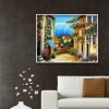 Drill Picture Mosaic Kit Full Painting 5D Moon Swing Girl Round DIY Diamond