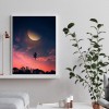 Drill Picture Mosaic Kit Full Painting 5D Moon Swing Girl Round DIY Diamond