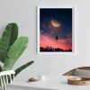 Drill Picture Mosaic Kit Full Painting 5D Moon Swing Girl Round DIY Diamond