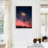 Drill Picture Mosaic Kit Full Painting 5D Moon Swing Girl Round DIY Diamond