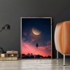 Drill Picture Mosaic Kit Full Painting 5D Moon Swing Girl Round DIY Diamond