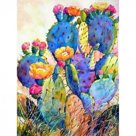 Cactus  - Full Round Diamond - 30x40cm