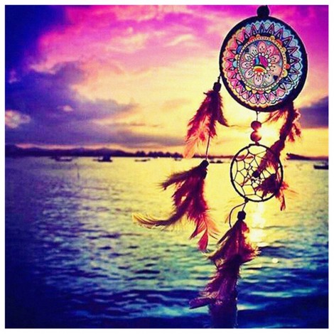Dream Catcher By The Sea - Full Round Diamond - 30*30cm