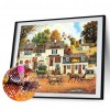 Diamond Cozy House Full Round Drill Mosaic Picture of Rhinestone (IH895)