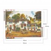 Diamond Cozy House Full Round Drill Mosaic Picture of Rhinestone (IH895)