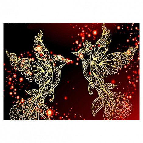 Birds - Partial Round Diamond - 30x40cm