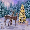 Elk Christmas Tree - Full Round Diamond - 30x30cm
