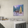 Elk Christmas Tree - Full Round Diamond - 30x30cm