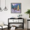 Elk Christmas Tree - Full Round Diamond - 30x30cm