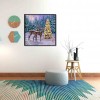 Elk Christmas Tree - Full Round Diamond - 30x30cm