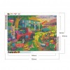Diamond Cozy House Full Round Drill Mosaic Picture of Rhinestone (IH896)