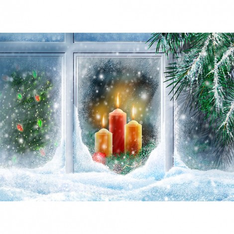 Candle in the Window - Full Round Diamond - 40x30cm