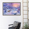 Deer in Snow  - Full Diamond Painting - 30x40cm