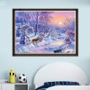 Deer in Snow  - Full Diamond Painting - 30x40cm