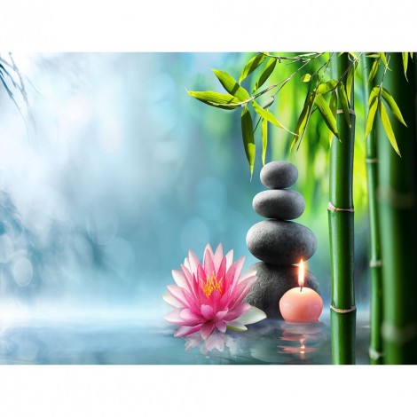 Bamboo Forest Stone Hatred - Full Round Diamond - 40*30cm