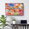 Colorful Donuts - Full Round Diamond - 50x40cm