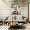 Xmas Garland Elk - Full Round Diamond - 30x30cm