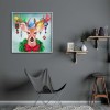 Xmas Garland Elk - Full Round Diamond - 30x30cm