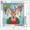 Xmas Garland Elk - Full Round Diamond - 30x30cm