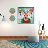 Xmas Garland Elk - Full Round Diamond - 30x30cm