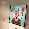 Xmas Garland Elk - Full Round Diamond - 30x30cm
