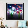 Dragonfly Flower - Full Round Diamond - 30x30cm