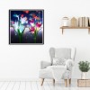 Dragonfly Flower - Full Round Diamond - 30x30cm